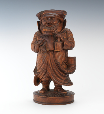 A Carved Wood Figural Tobacco