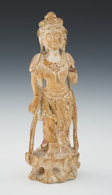A Carved Wood Figure of Shiva India