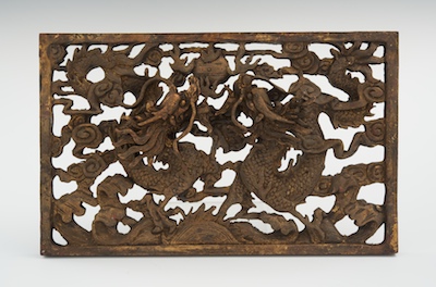 A Carved Wood Panel Chinese Overall