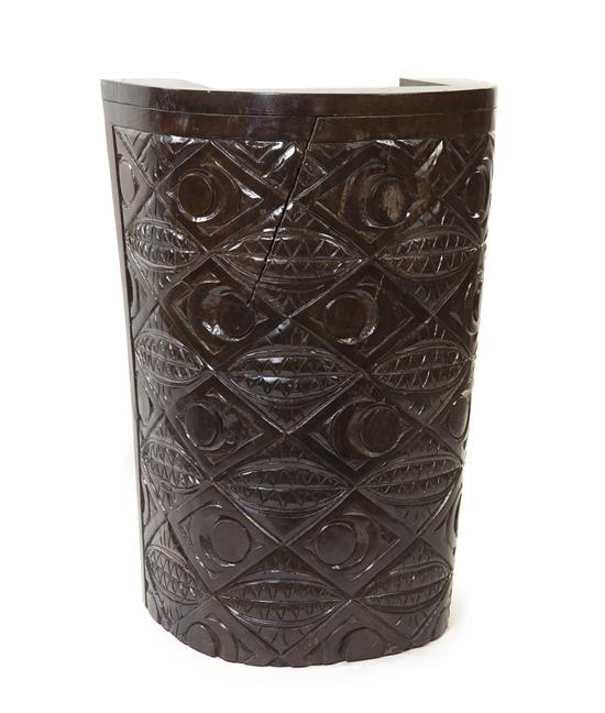 A Carved Wood Tiki Lectern of