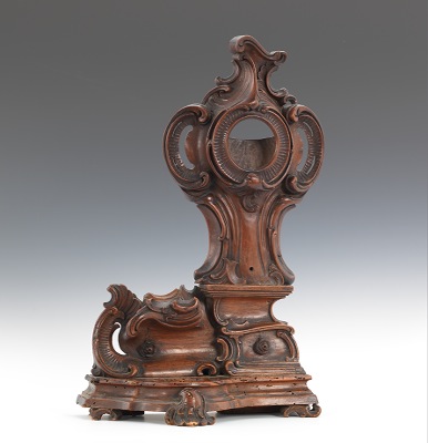 A Carved Wood Watch Holder Rococo