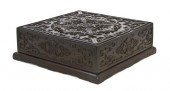 A Carved Zitan Lidded Box with