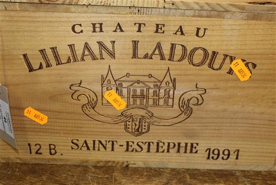 A case of twelve Chateau Lillian