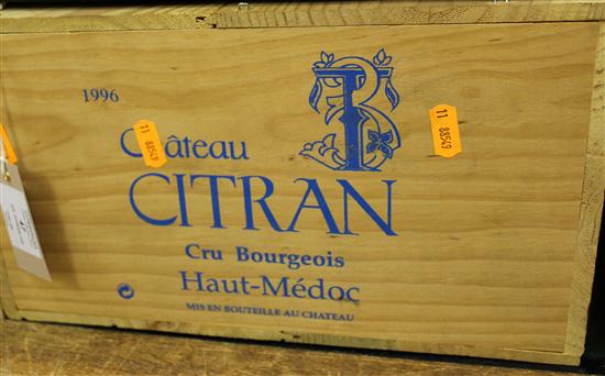 A case of twelve Chateau Citran