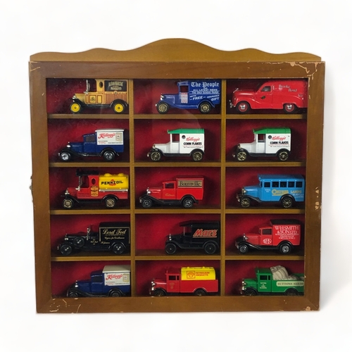 A cased collection of 15 model