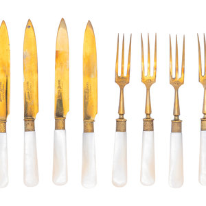 A Cased Eight-Piece Set of French