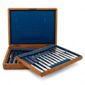 A Cased English Pewterware Fru