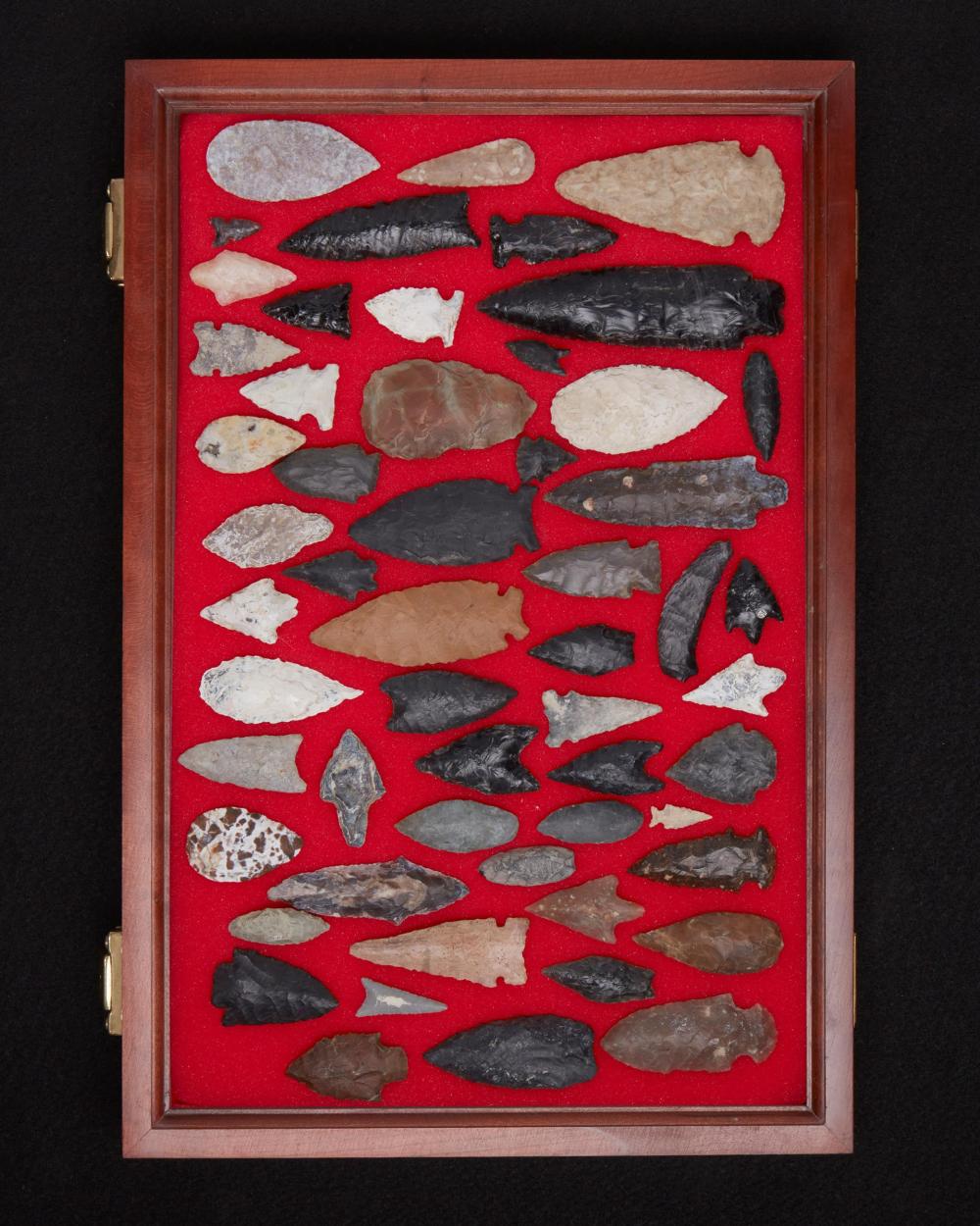A CASED GROUP OF CALIFORNIA STONE