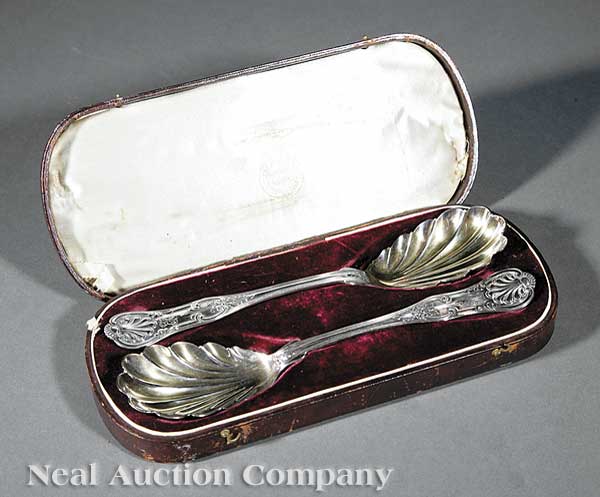 A Cased Pair of American Silver