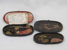 A cased pair of guinea scales