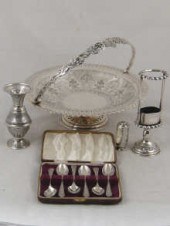 A cased set of six silver teas