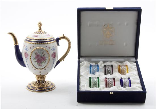 A Cased Set of Six Faberge Cut