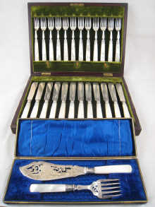 A cased set of twelve pairs of