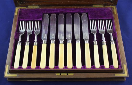 A cased set of twelve pairs of