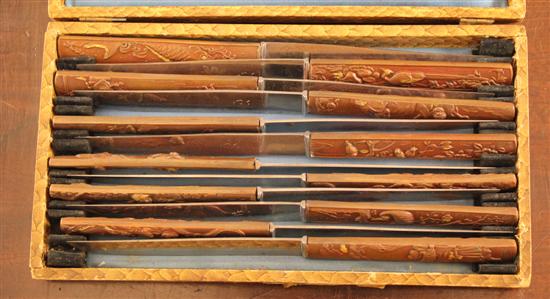 A cased set of twelve Japanese