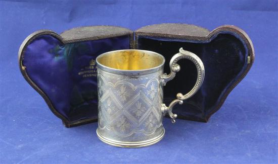 A cased Victorian silver