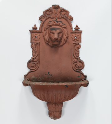 A Cast Aluminum Lion Mask Lavabo