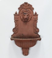 A Cast Aluminum Lion Mask Lava