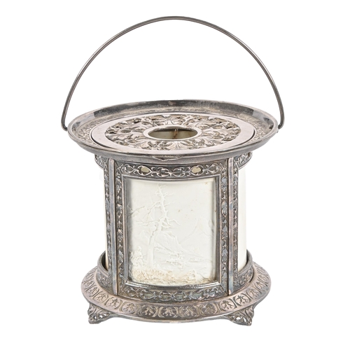 A cast and plated iron lithophane