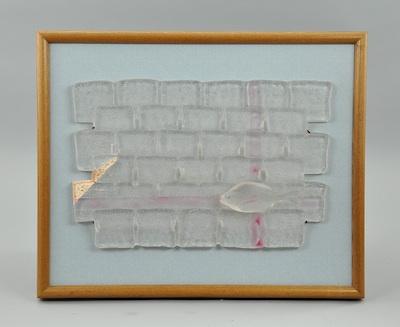 A Cast Art Glass Plaque Dimensional