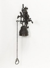 A Cast Bronze Bell Wall mount