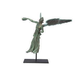 A Cast Bronze Figural Finial of