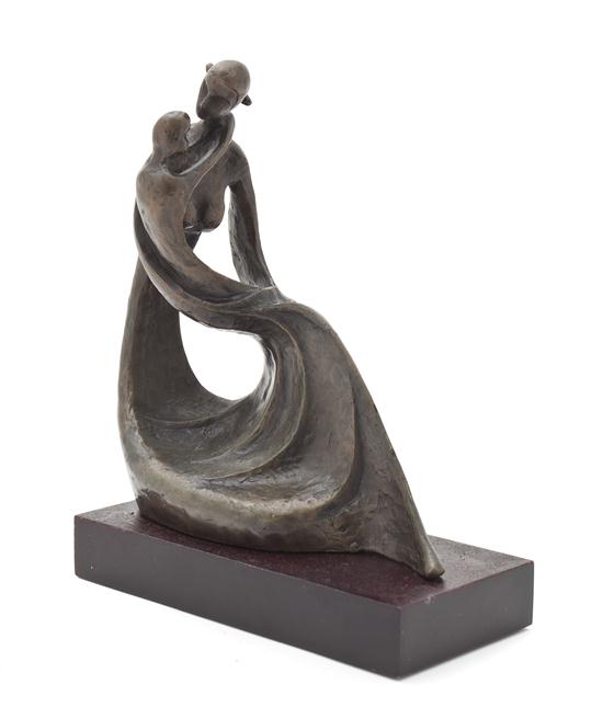 A Cast Bronze Figural Group