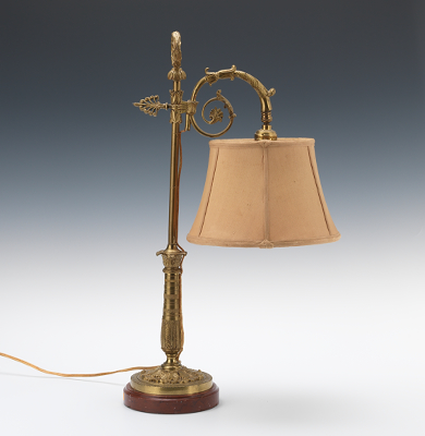 A Cast Bronze Table Lamp Most