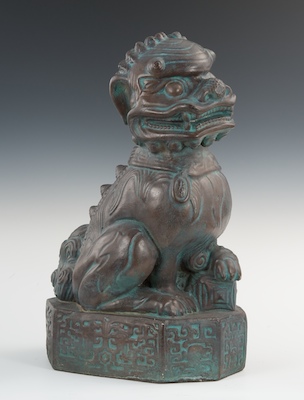 A Cast Cement Foo Lion Modern