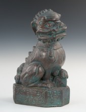A Cast Cement Foo Lion Modern