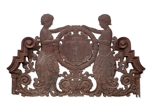 A CAST IRON ARMORIAL