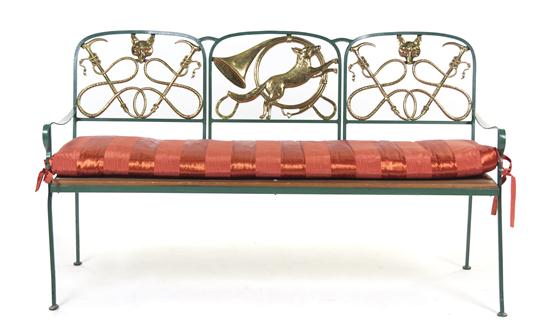 A Cast Iron Bench having three