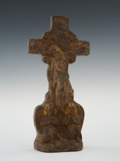 A Cast Iron Crucifix The heavy