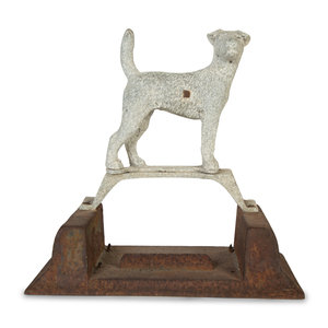A Cast Iron Dog-Form Boot Scraper