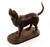 A cast iron doorstop modelled