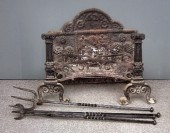 A cast iron fire back of ''17t