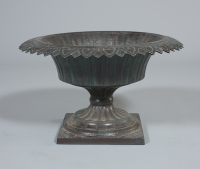 A Cast Iron Garden Urn By Walbridge