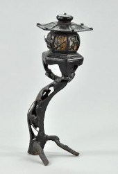 A Cast Iron Oriental Style Lam