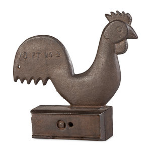 A Cast Iron Rooster Windmill Weight