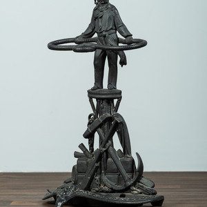A Cast Iron Sailor Umbrella Stand