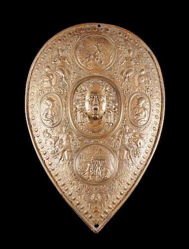 A CAST IRON SHIELD AFTER