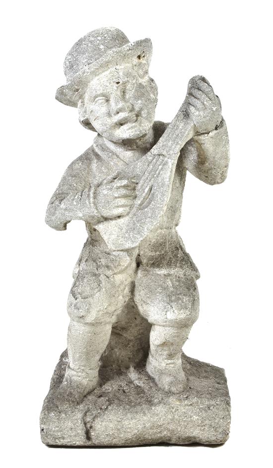A Cast Stone Garden Sculpture