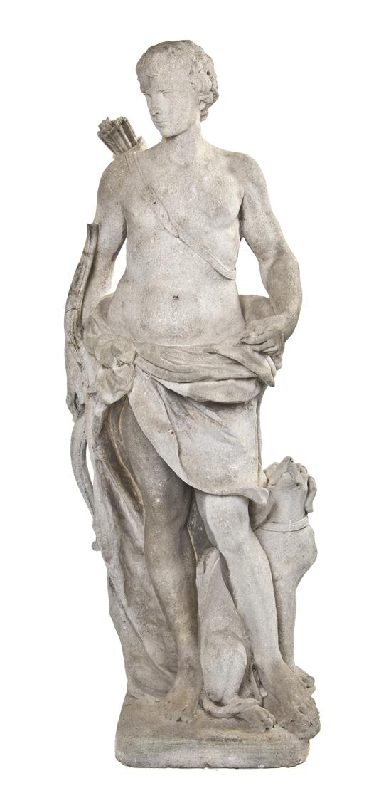 A Cast Stone Garden Statue