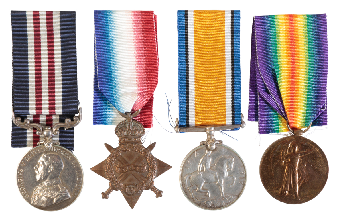 A CASUALTY MILITARY MEDAL GROUP