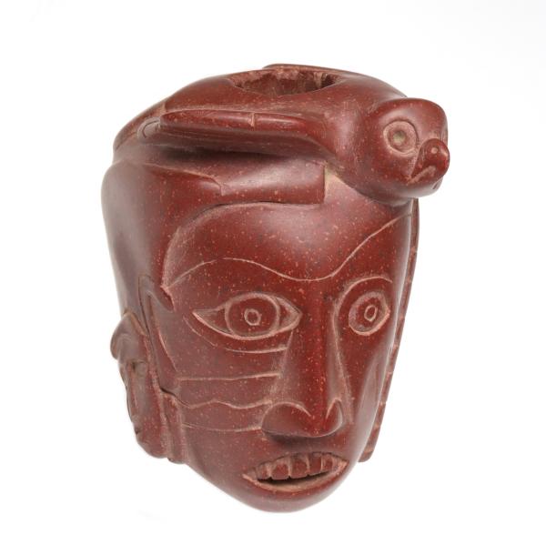 A CATLINITE FIGURAL NATIVE AMERICAN