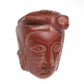 A CATLINITE FIGURAL NATIVE AME