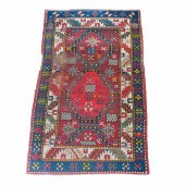 A CAUCASIAN CARPET (WEAR) 3'4"