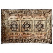 A Caucasian design silky rug,