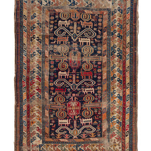 A Caucasian Perpedil Wool Rug Circa
