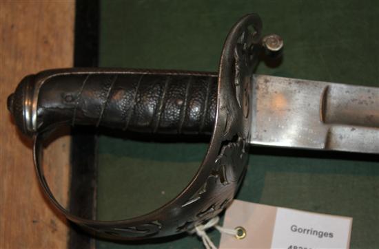 A cavalry officer's sword plain